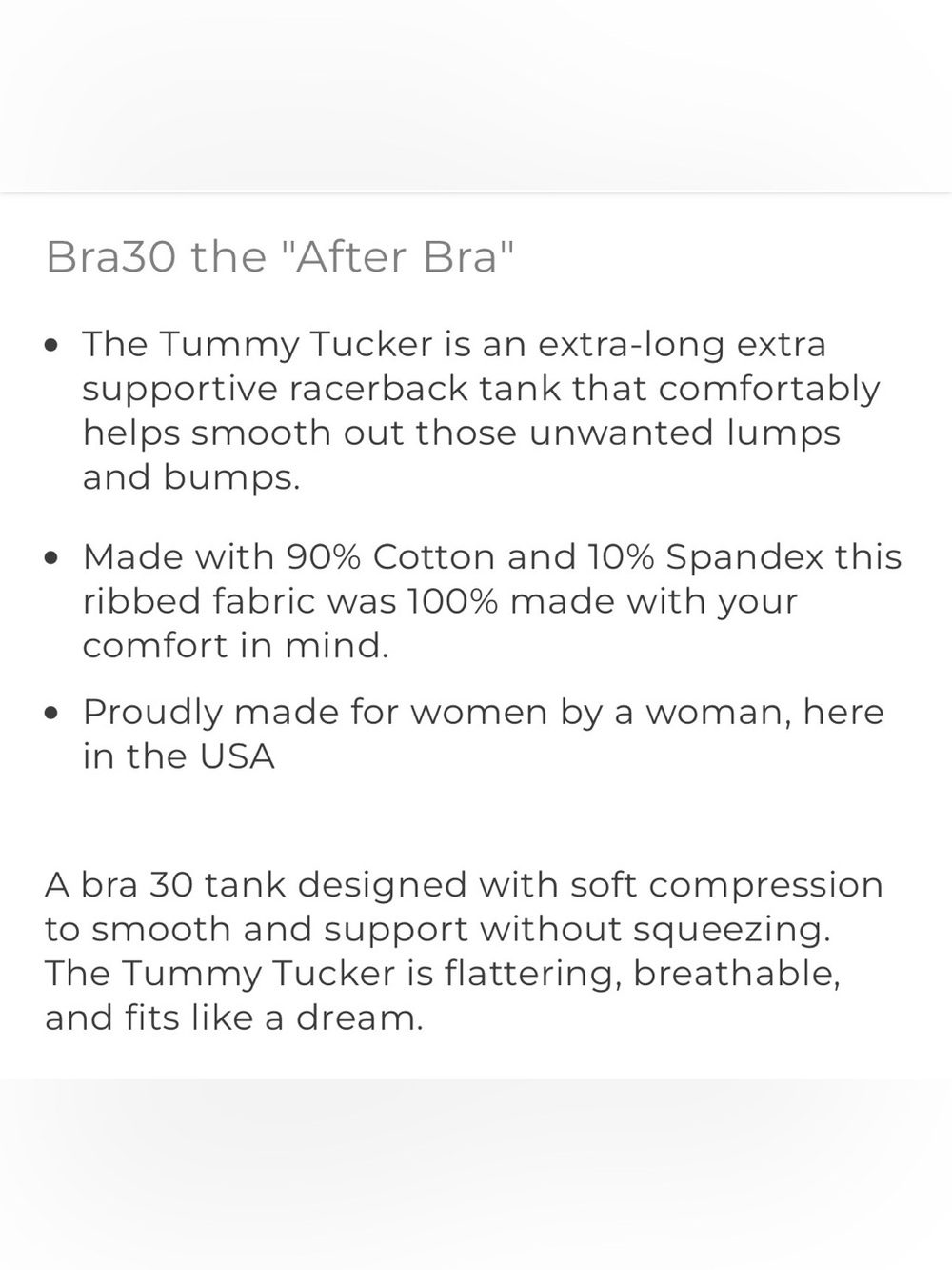 BNWT Bra30 by PJ Harlow Tummy Tucker Racerback Tank silver size XS $40 - Picture 11 of 11